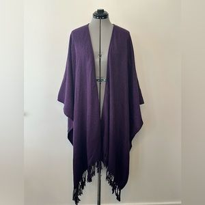 Avenue - Purple - Wrap - Shawl - fringe hem - size 1X